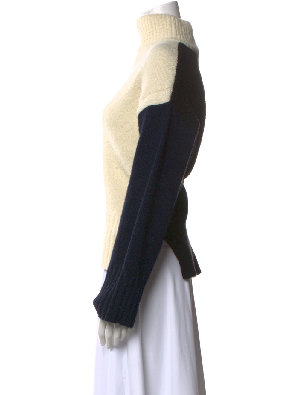 FRAME Virgin Wool Colorblock Pattern Sweater - image 2