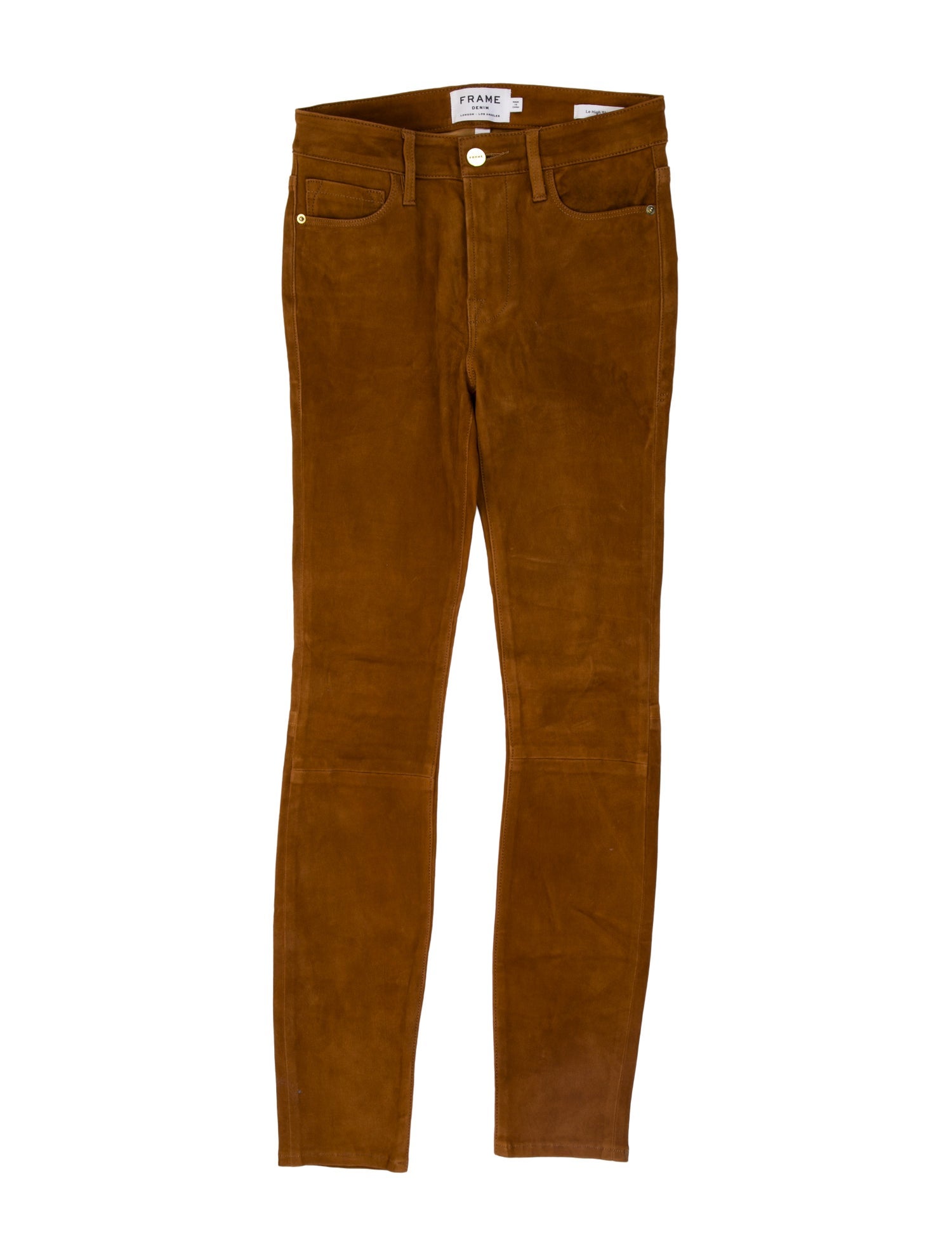 FRAME Lambskin Skinny Leg Pants