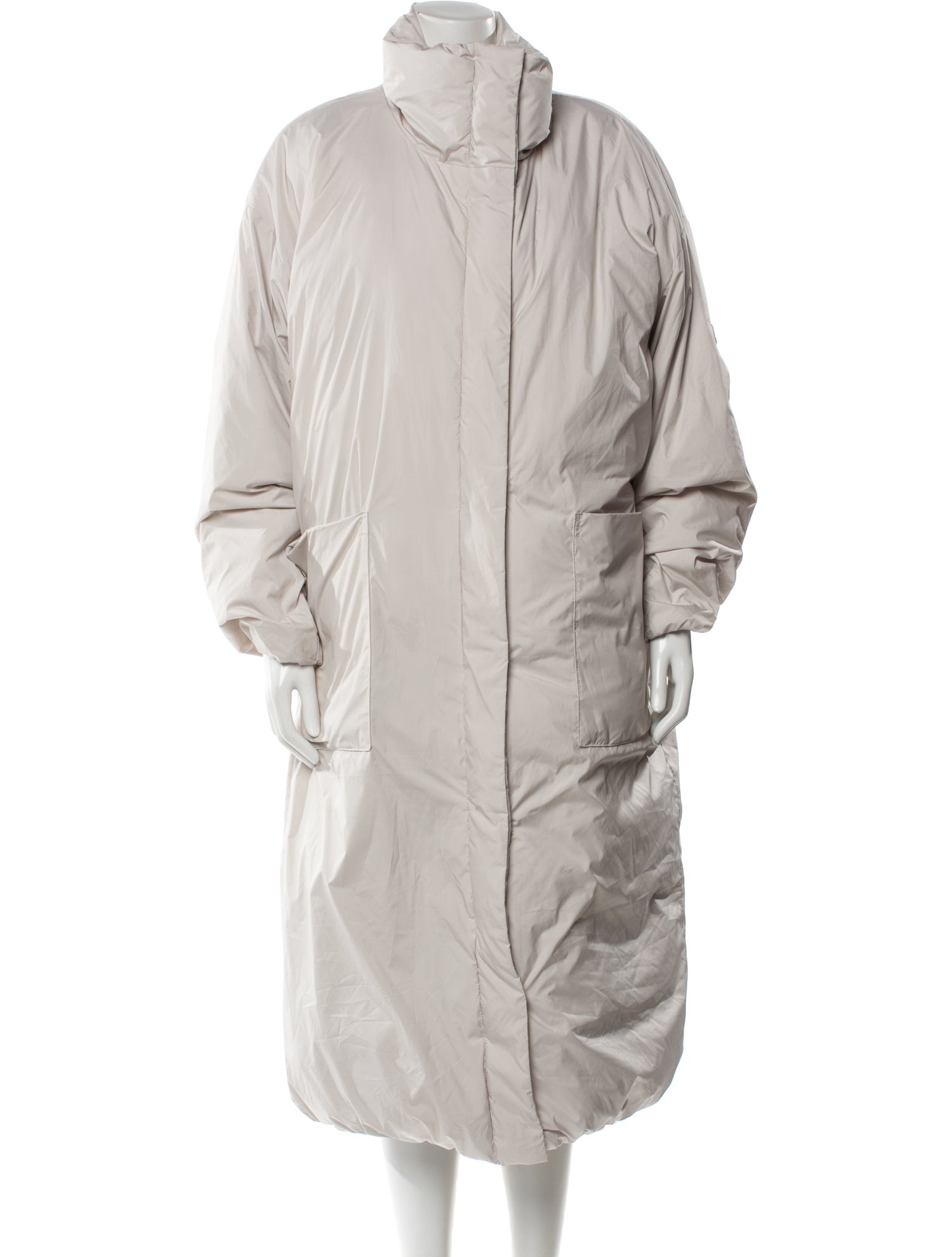 Moschino Couture Shoe Print Knee-Length Coat - Grey Coats