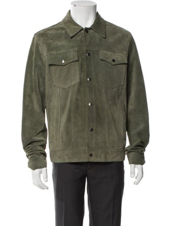 FRAME Leather Trucker Jacket