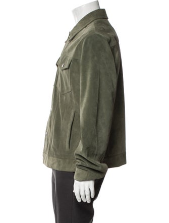 FRAME Leather Trucker Jacket