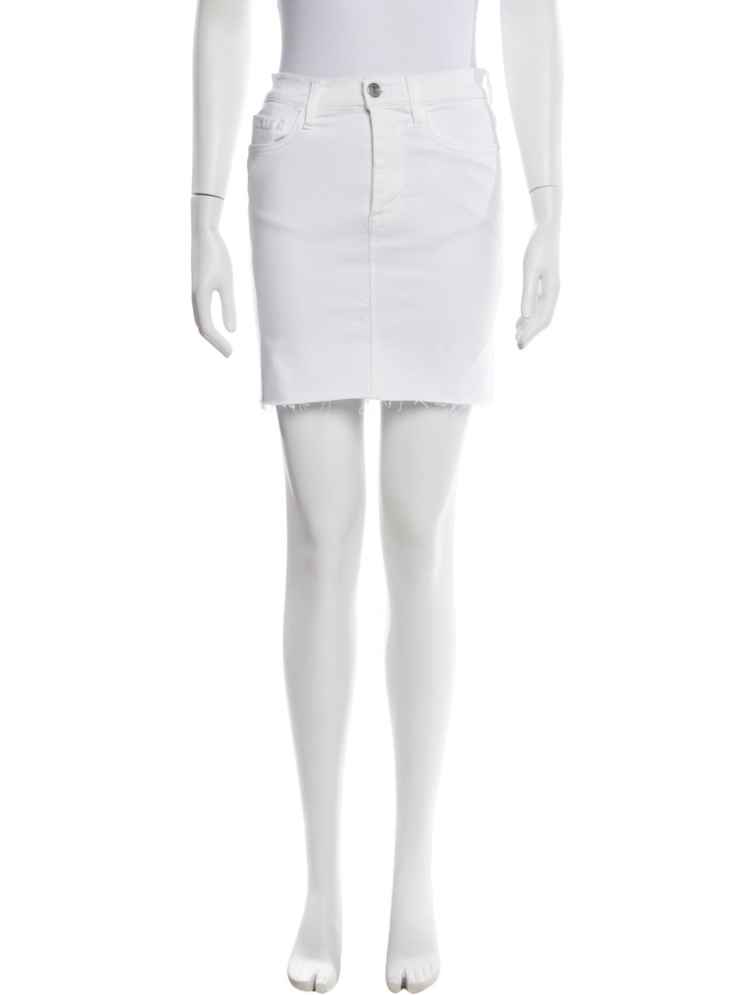 FRAME Distressed Accents Mini Skirt