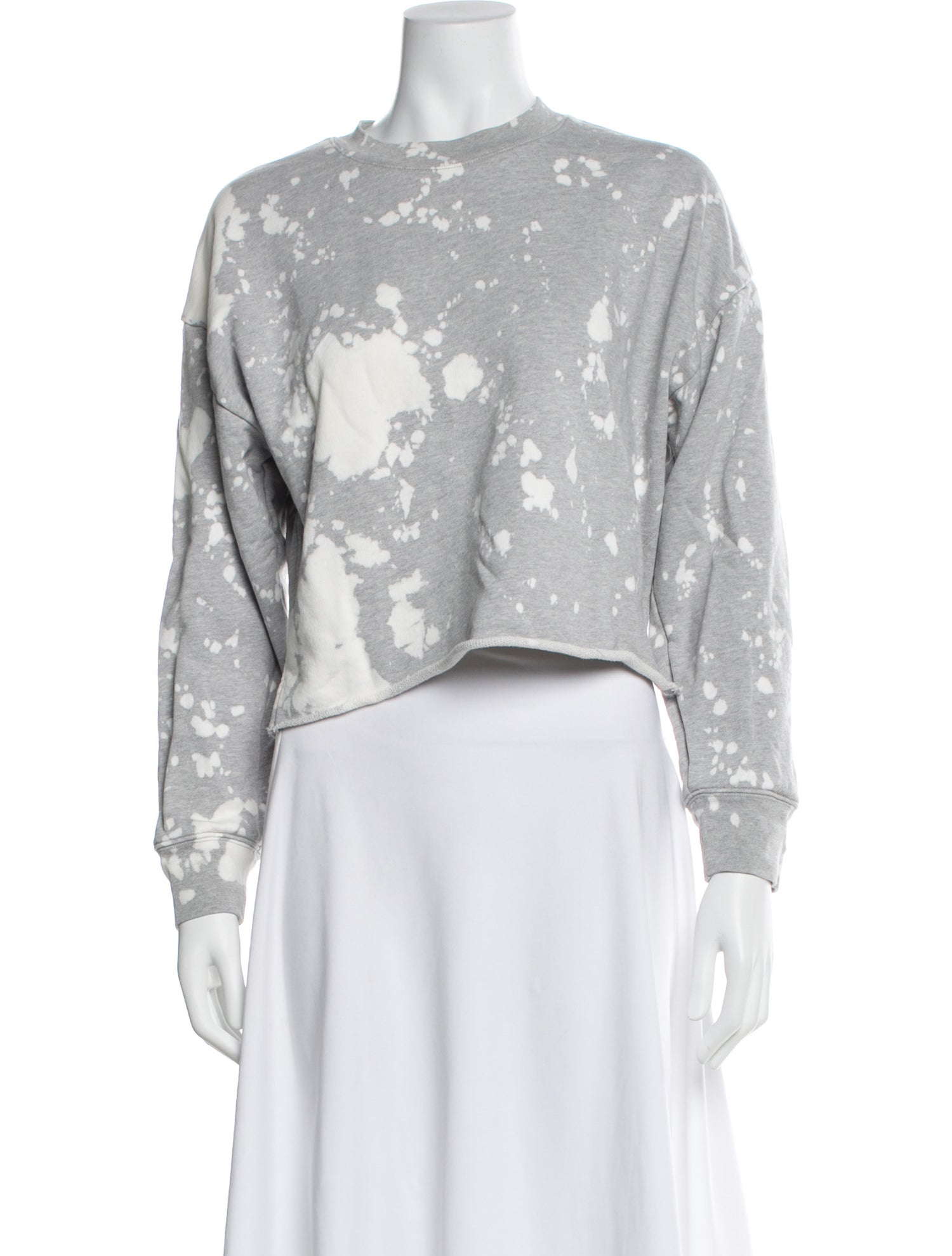 FRAME Tie-Dye Print Crew Neck Sweater