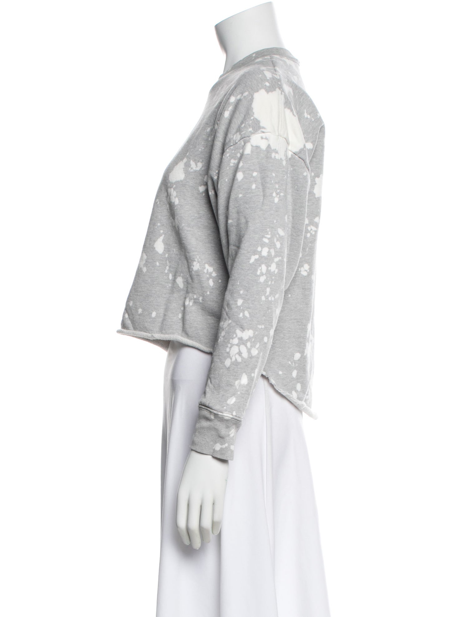 FRAME Tie-Dye Print Crew Neck Sweater