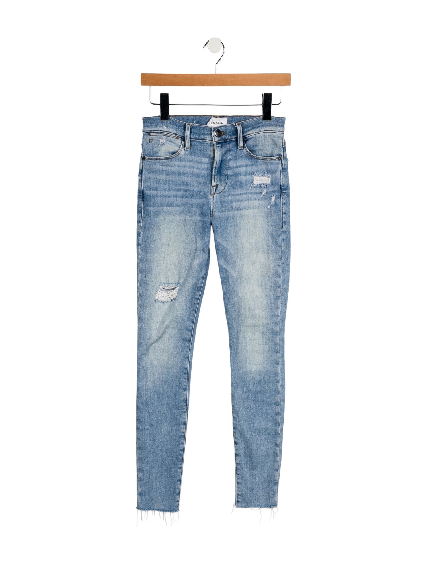 FRAME Mid-Rise Skinny Leg Jeans