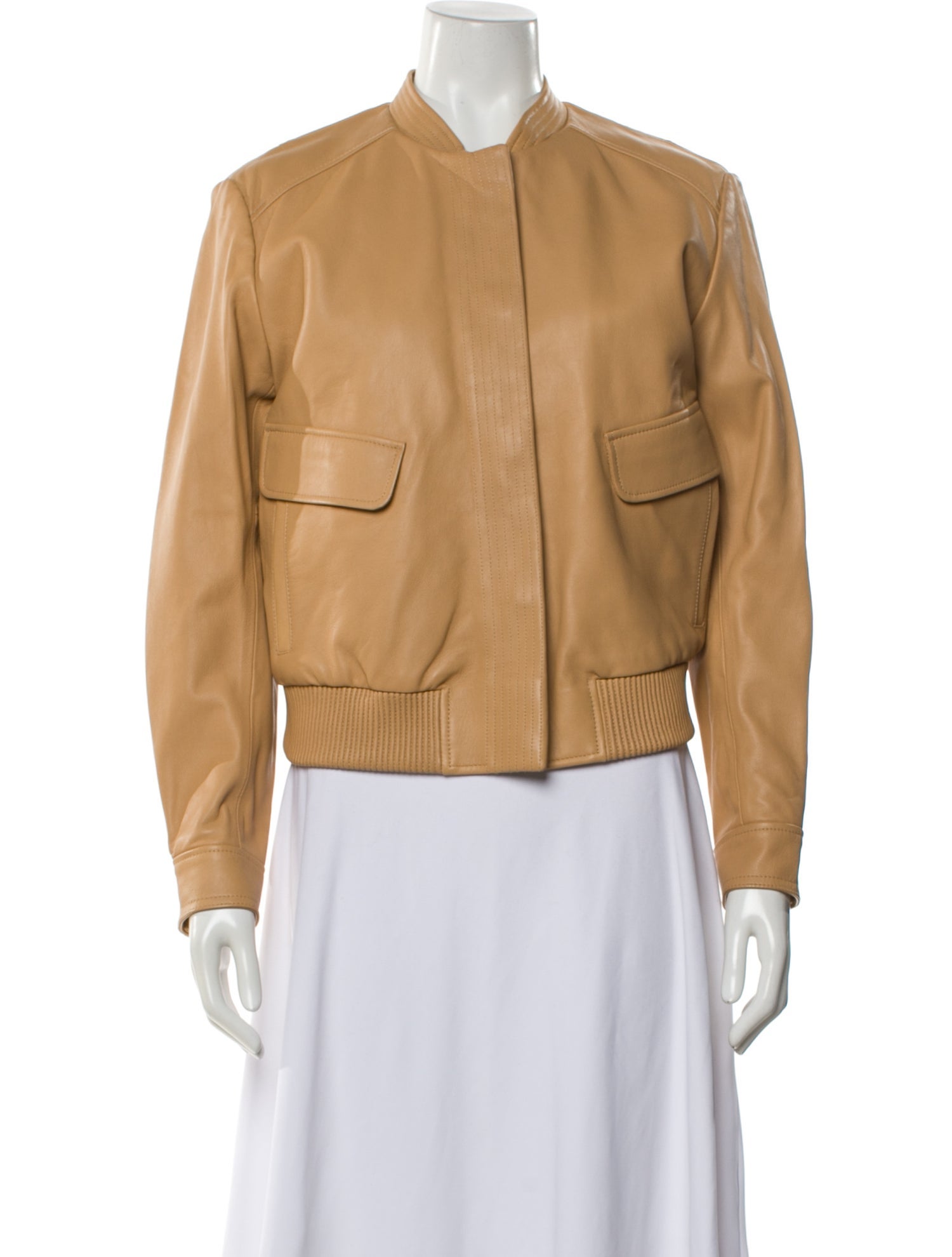 FRAME Lamb Leather Bomber Jacket