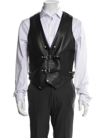 Pre-owned Frame Leather Vest In Black