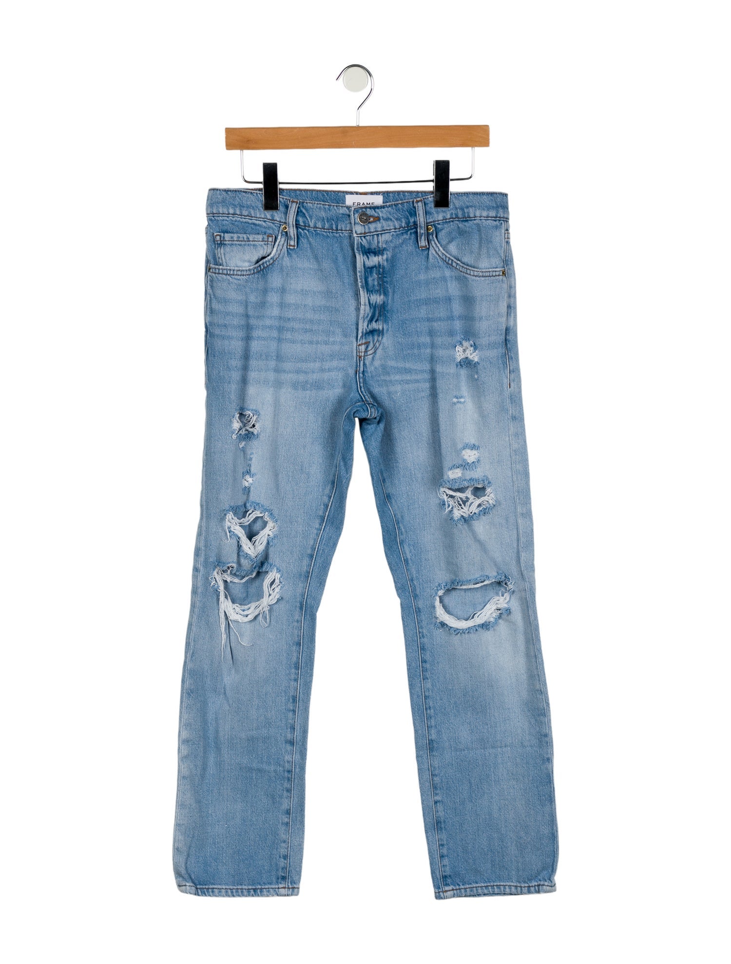FRAME Mid-Rise Straight Leg Jeans