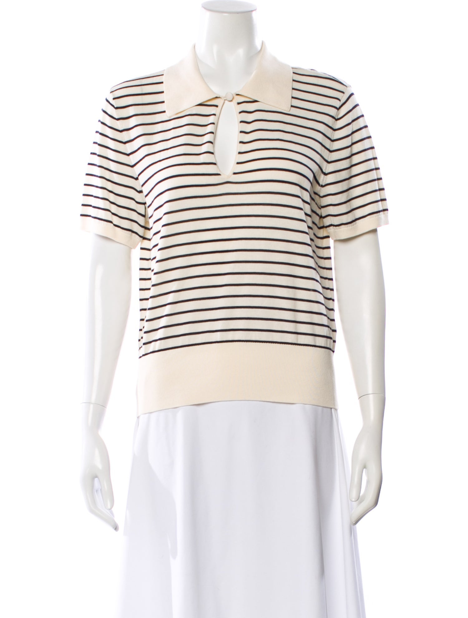 FRAME Striped Short Sleeve Polo