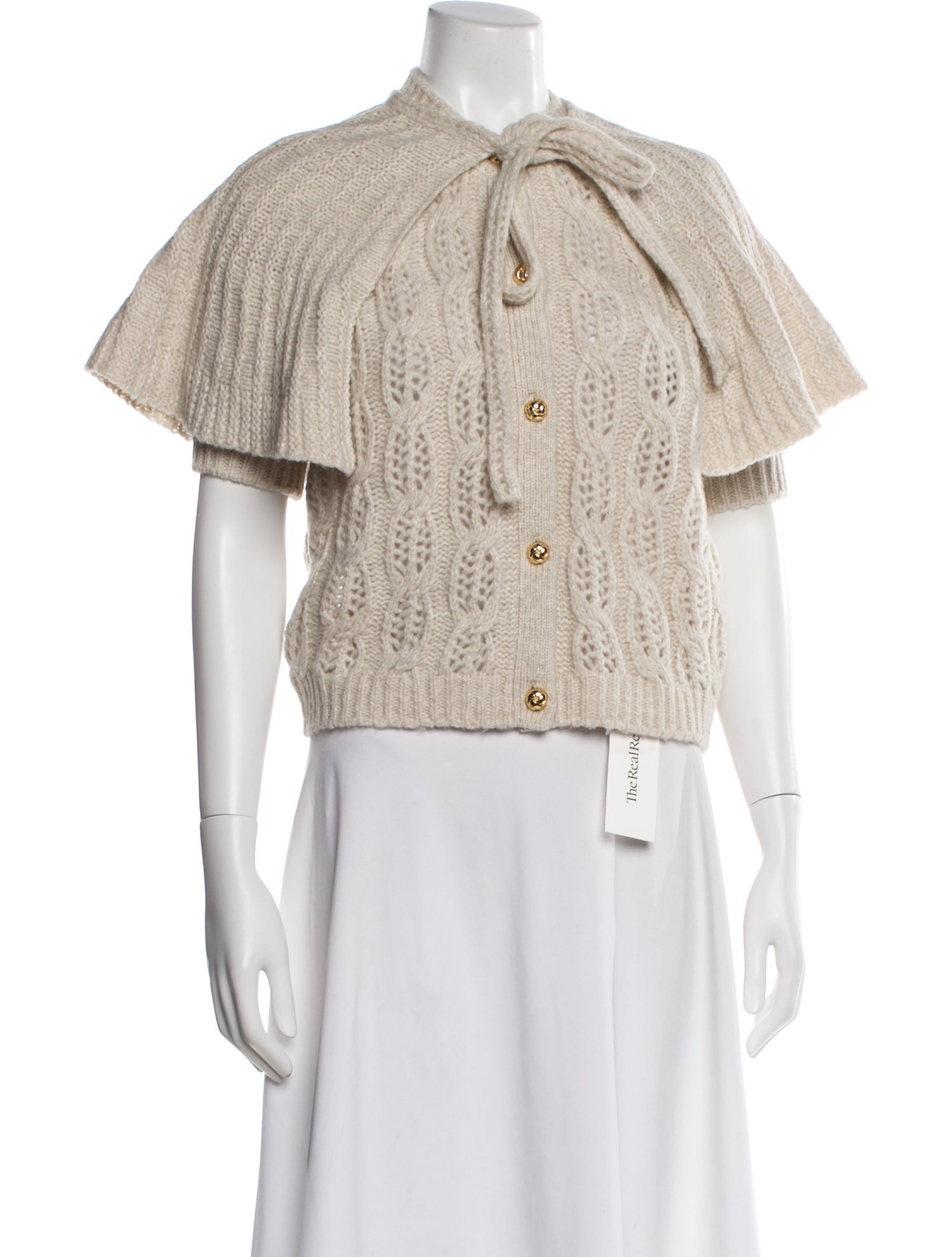 FRAME Wool Tie Neck Sweater