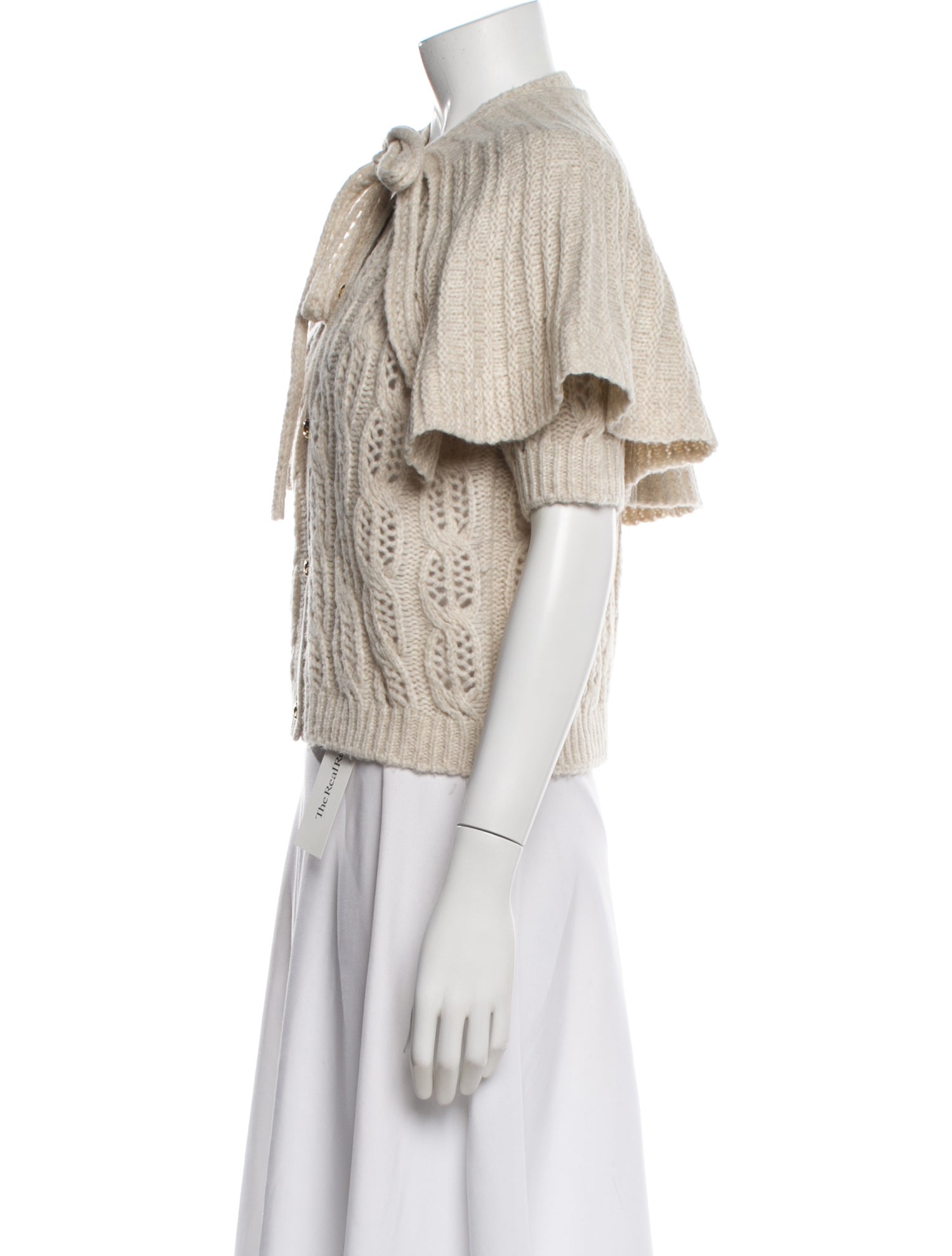 FRAME Wool Tie Neck Sweater