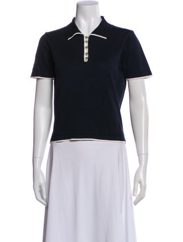 Pre-owned Frame Short Sleeve Polo In Blue