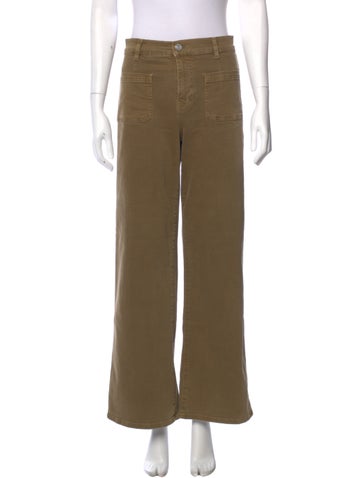 Pre-owned Frame Wide Leg Pants In Green