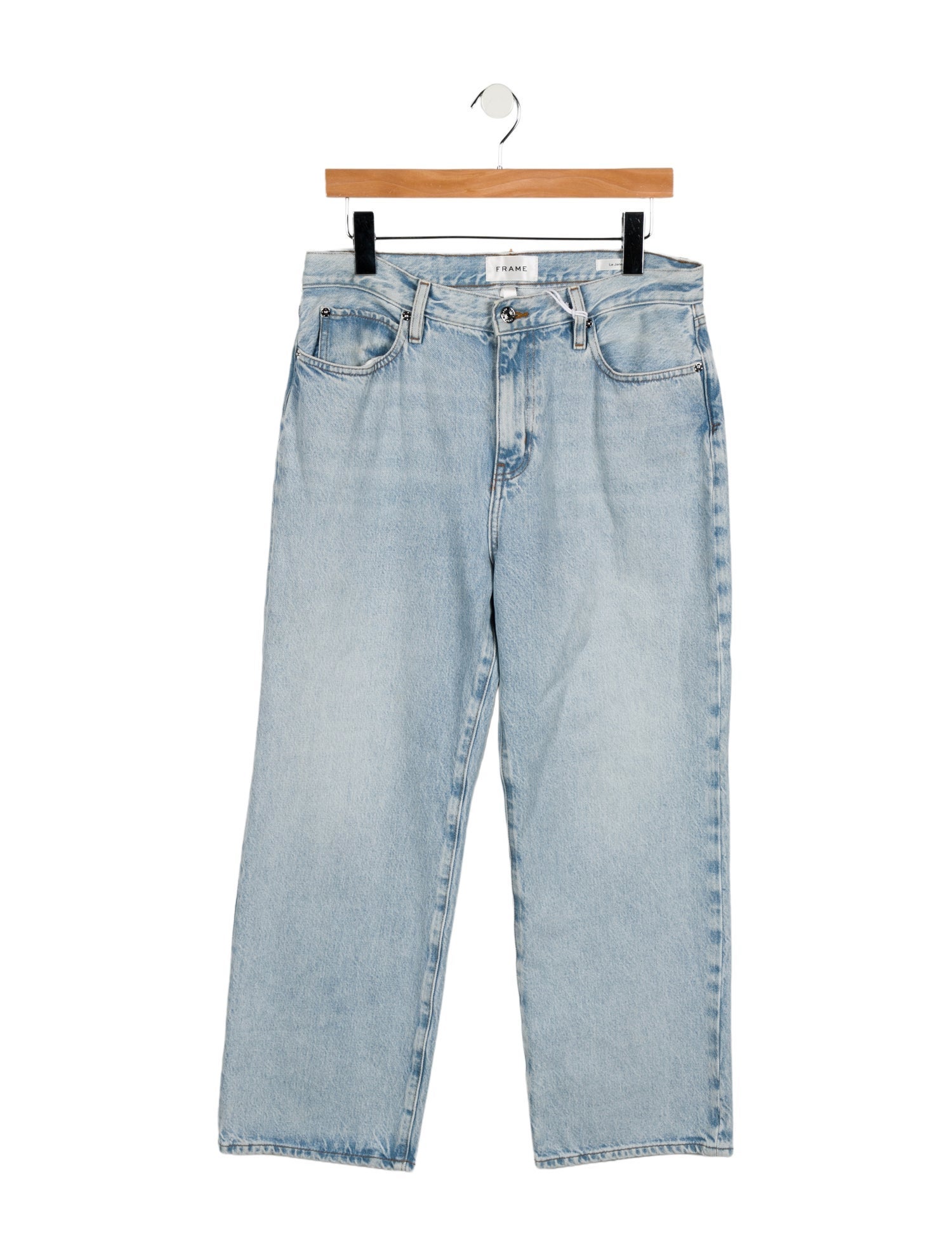 FRAME Mid-Rise Wide Leg Jeans