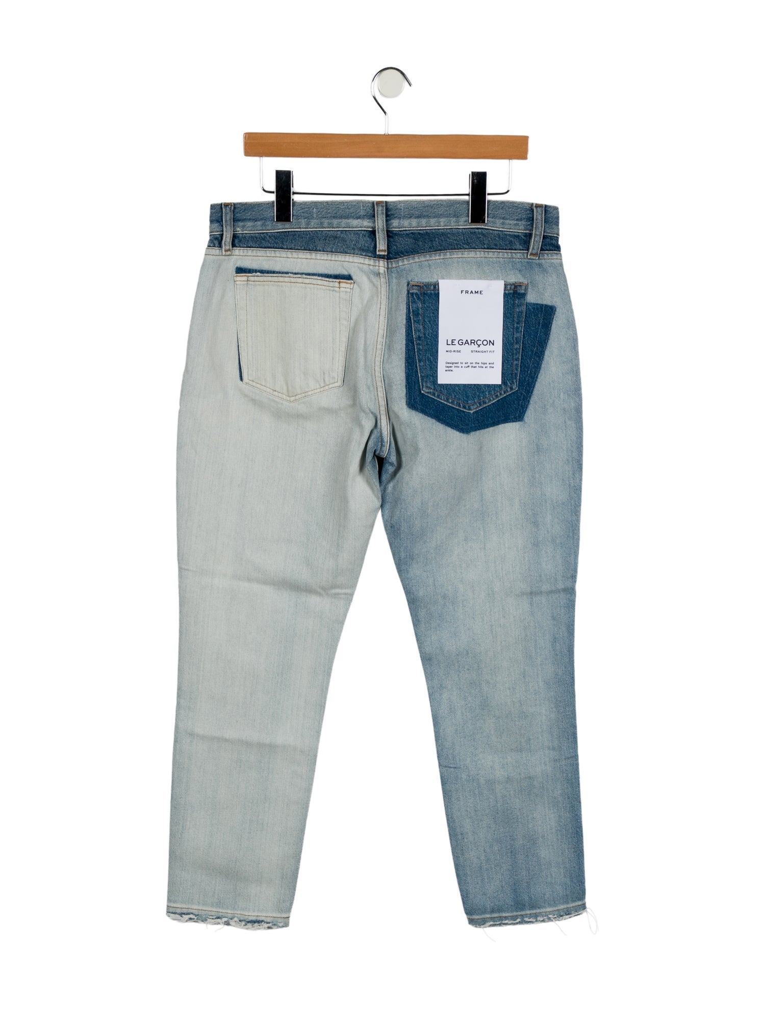 FRAME Mid-Rise Straight Leg Jeans w/ Tags