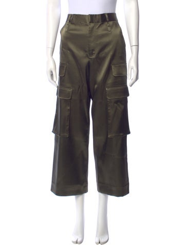 Pre-owned Frame Wide Leg Pants In Green