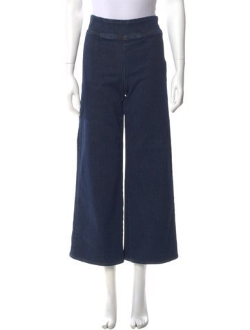 Pre-owned Frame Wide Leg Pants In Blue