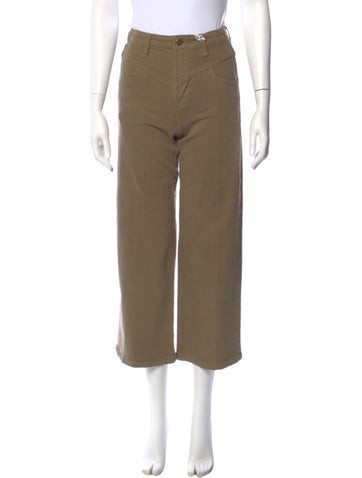 Pre-owned Frame Wide Leg Pants In Green