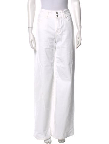 Pre-owned Frame Wide Leg Pants W/ Tags In White