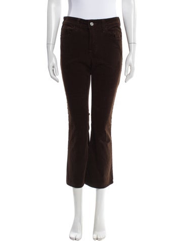 Pre-owned Frame Straight Leg Pants In Brown