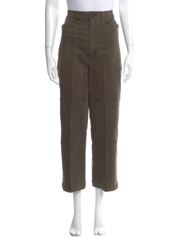 Pre-owned Frame Wide Leg Pants In Green