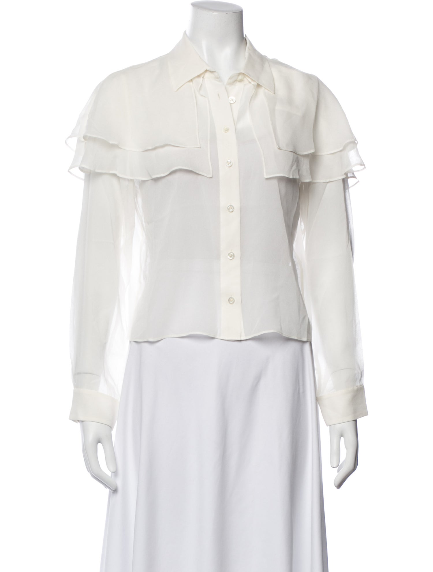 FRAME Silk Long Sleeve Blouse w/ Tags