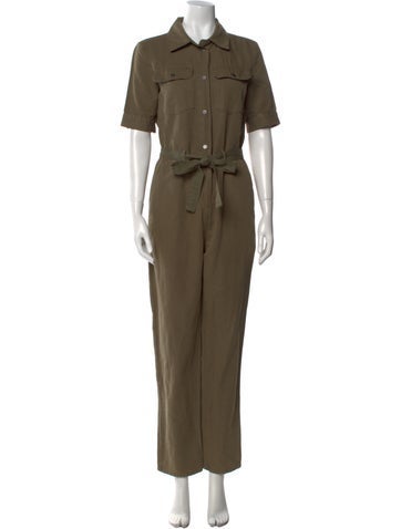 Pre-owned Frame Jumpsuit In Green