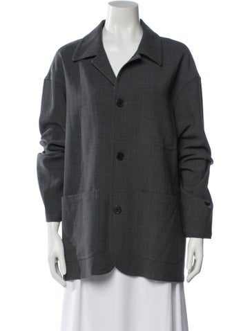 Pre-owned Frame Wool Blazer In Gray