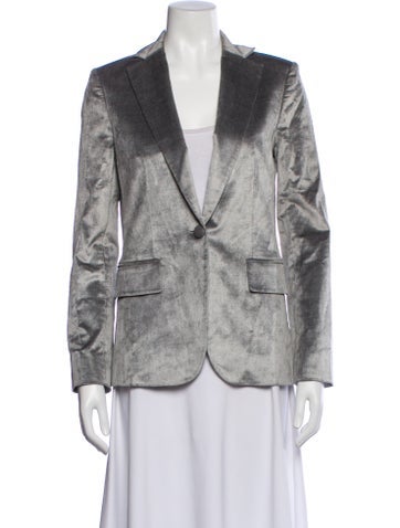 Pre-owned Frame Blazer In Gray