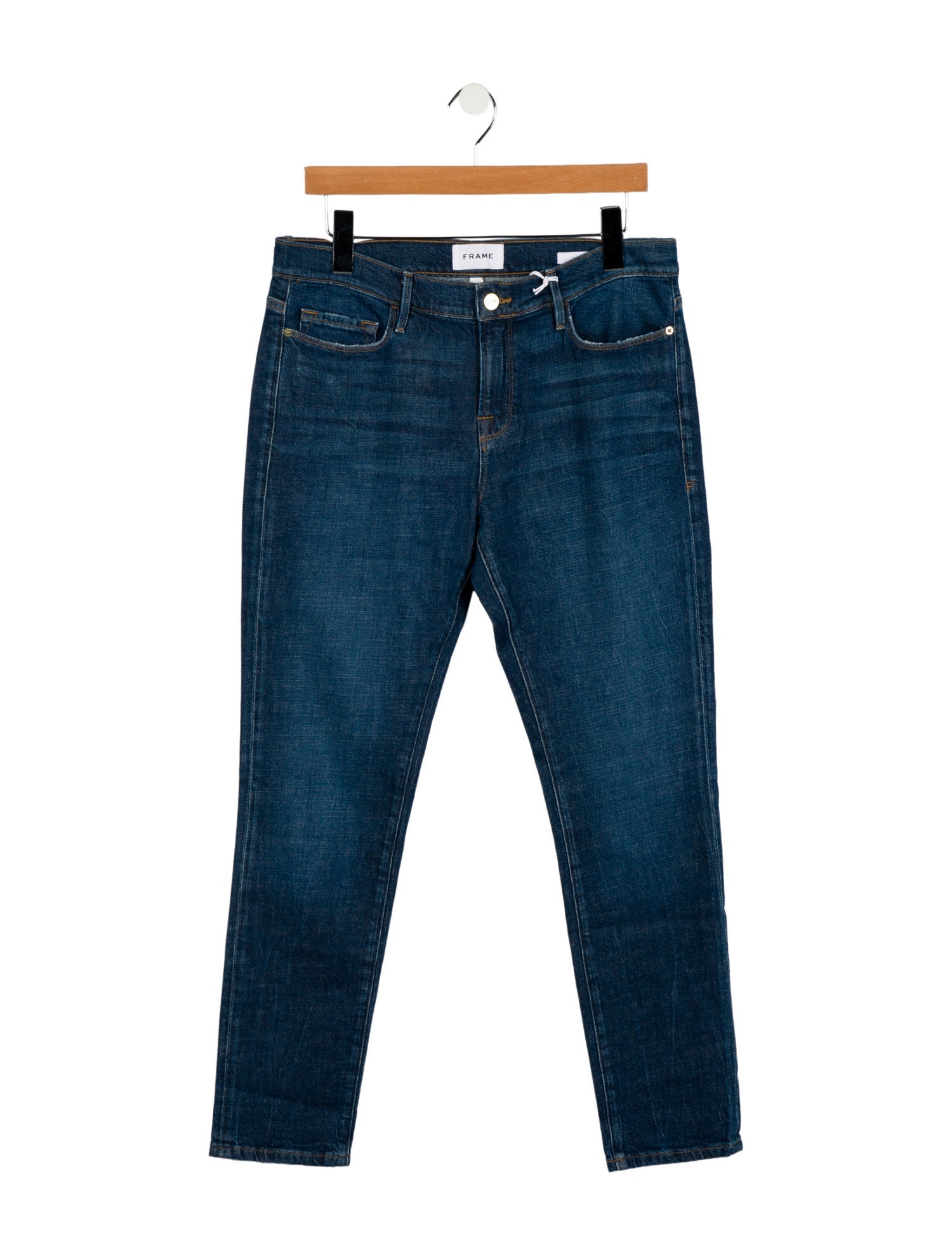 FRAME Mid-Rise Straight Leg Jeans