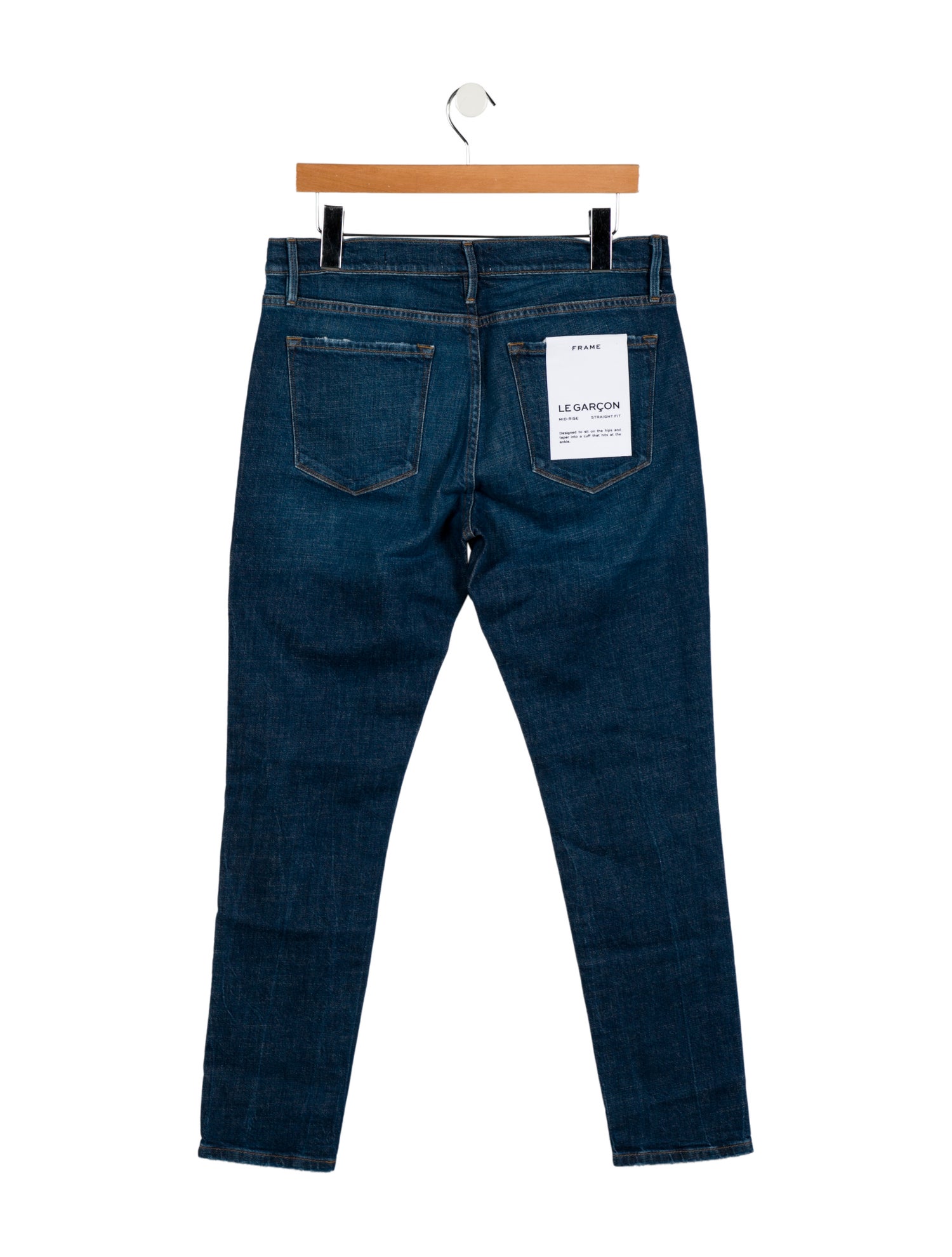FRAME Mid-Rise Straight Leg Jeans