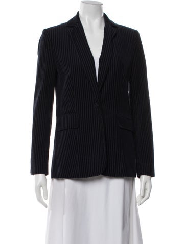 Pre-owned Frame Striped Blazer In Blue