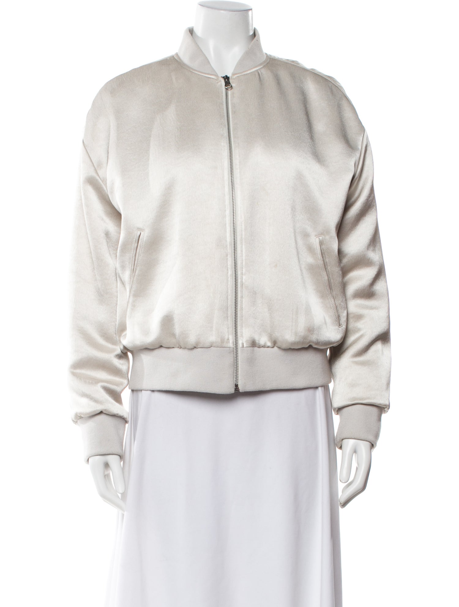 FRAME Satin Bomber Jacket
