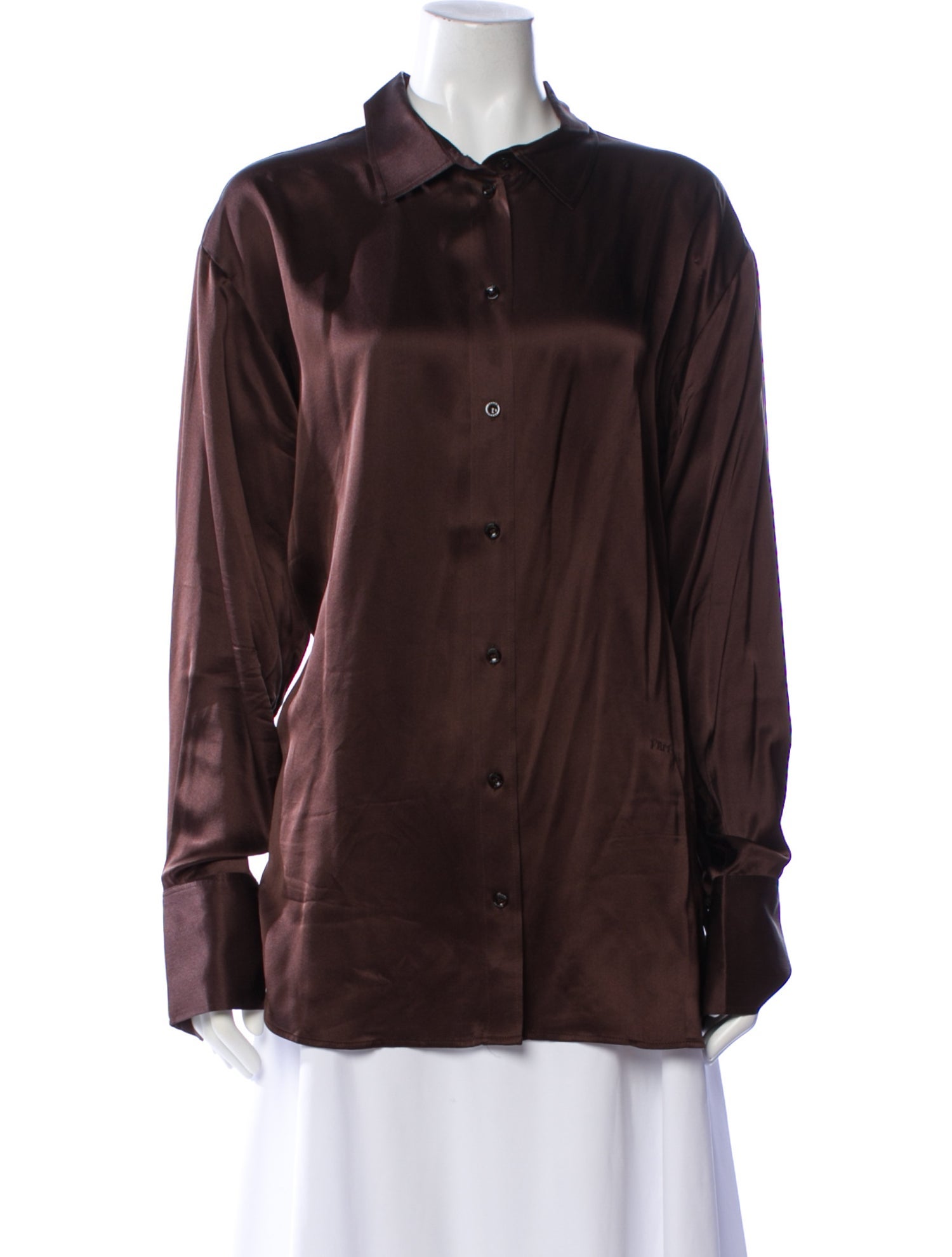 FRAME Silk Long Sleeve Top