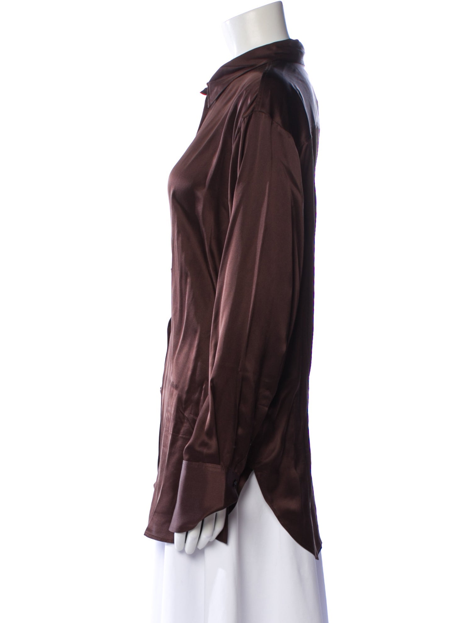 FRAME Silk Long Sleeve Top