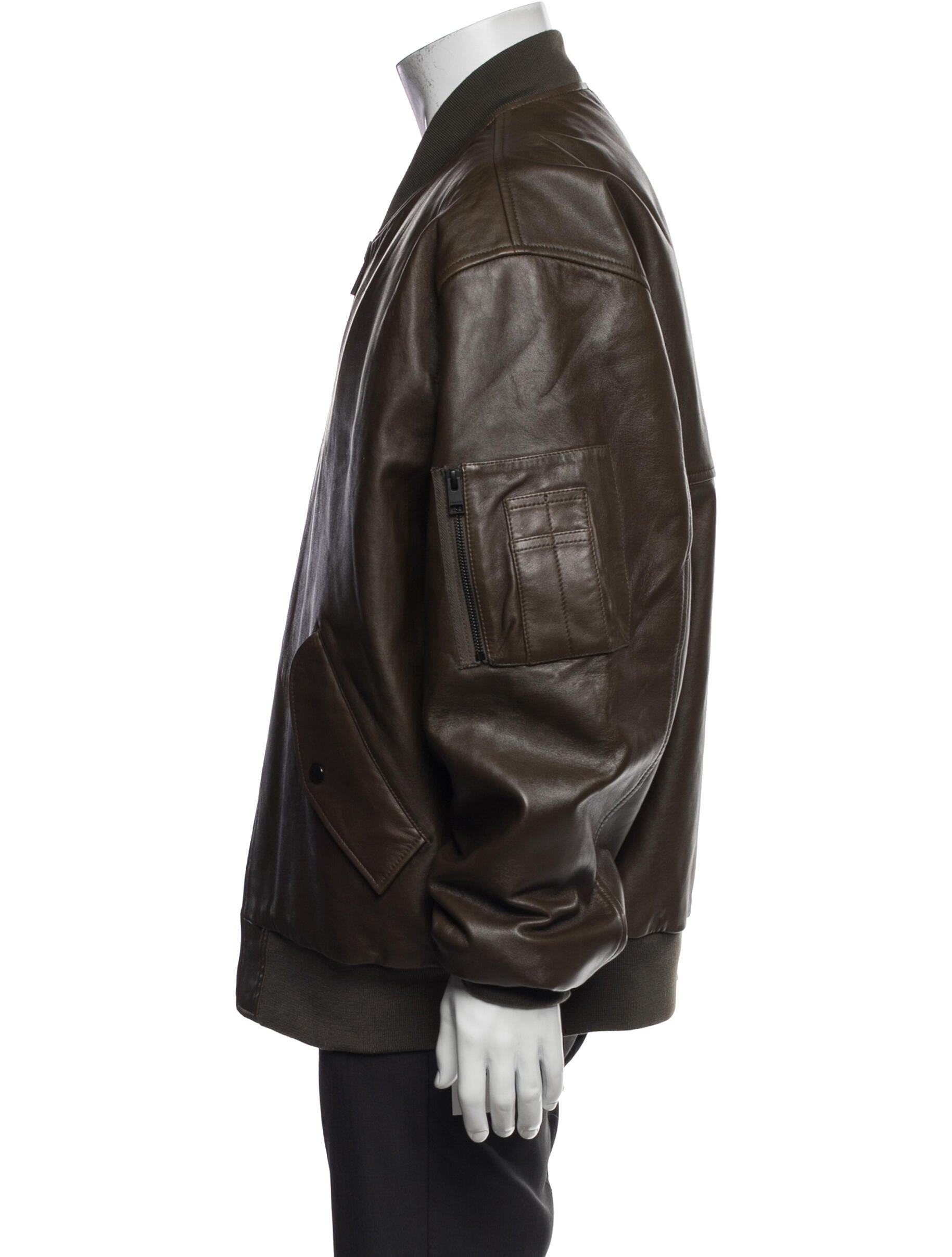 FRAME Lamb Leather Bomber Jacket