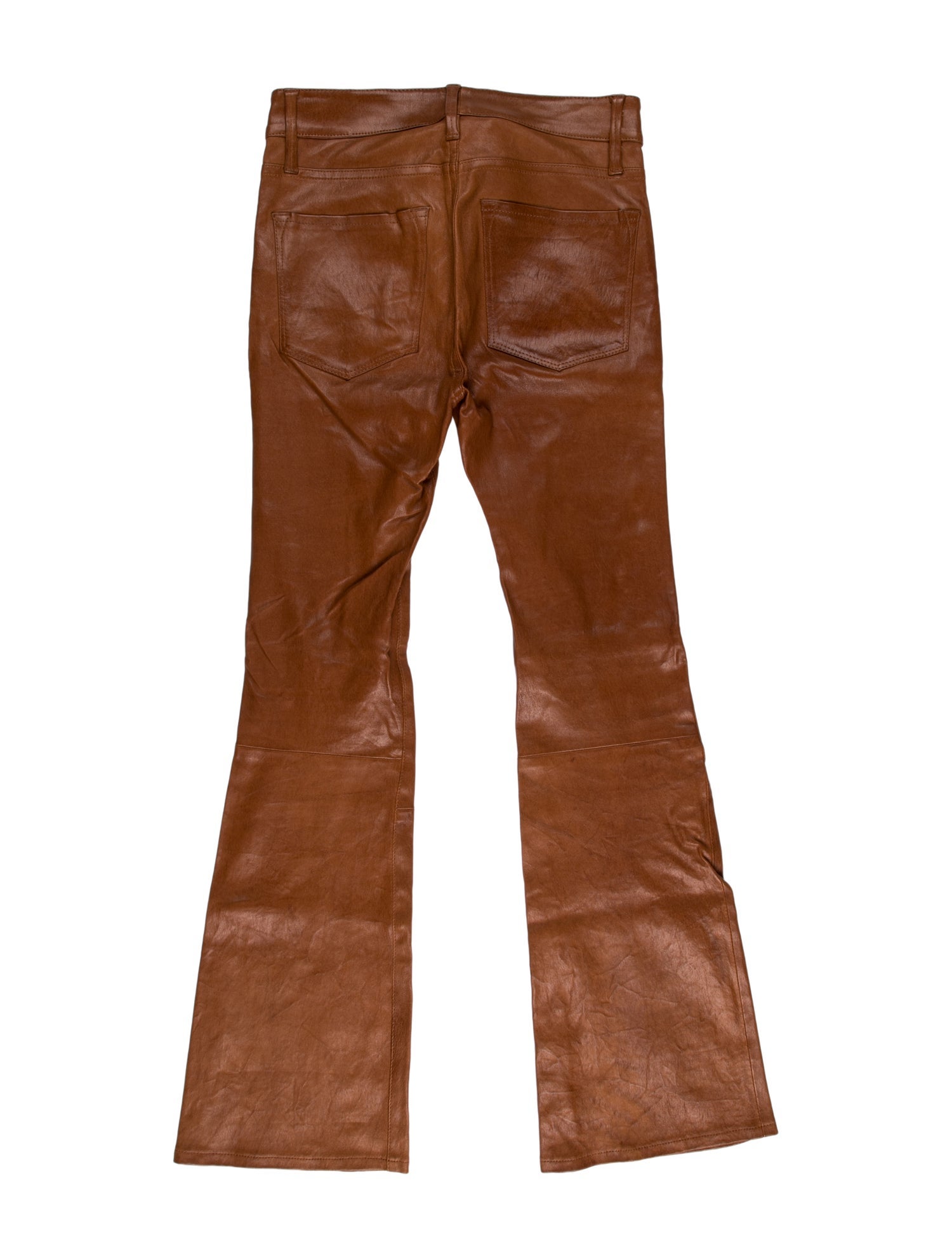 FRAME Lamb Leather Flared Pants