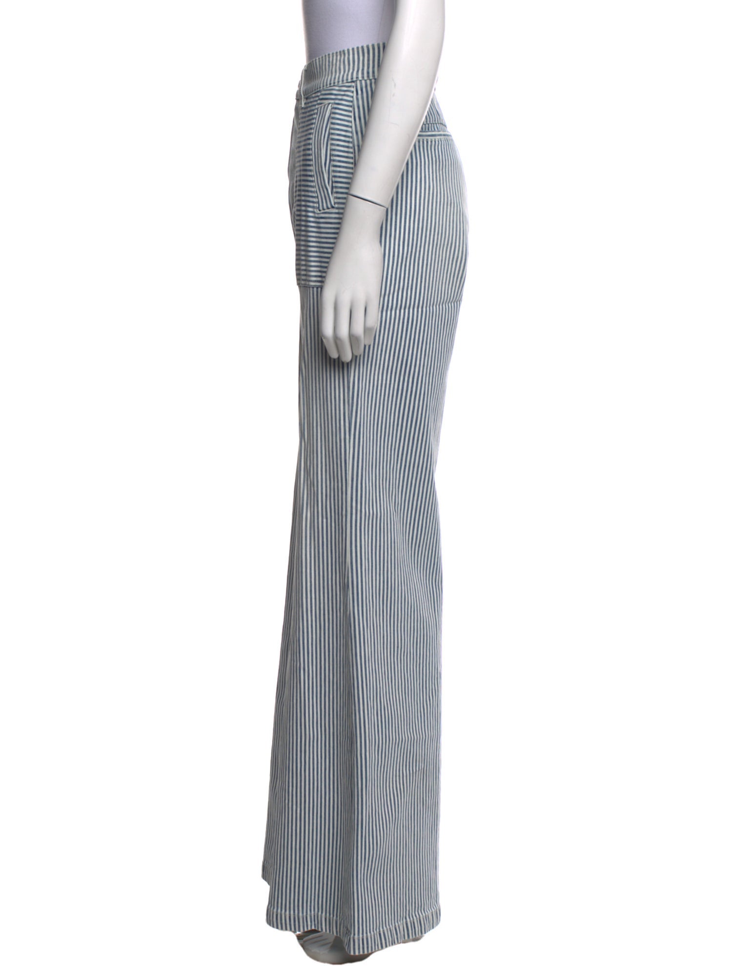 FRAME Striped Flared Pants