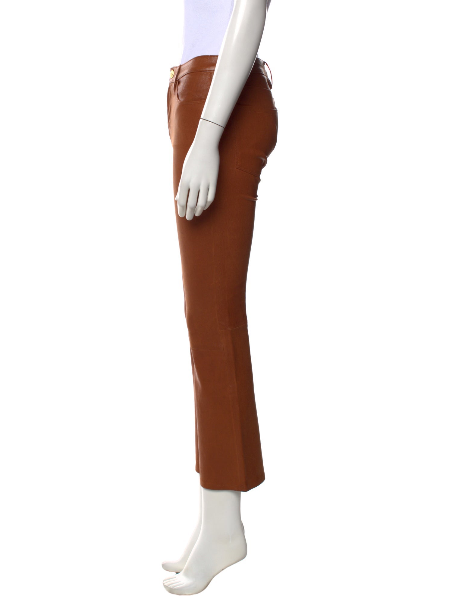 FRAME Lamb Leather Flared Pants
