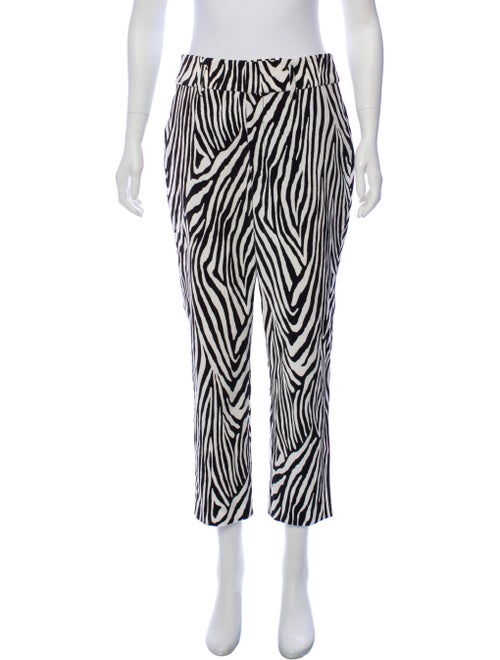 Frame Animal Print High-Rise Pants White