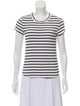 Striped Crew Neck T-Shirt w/ Tags image 1