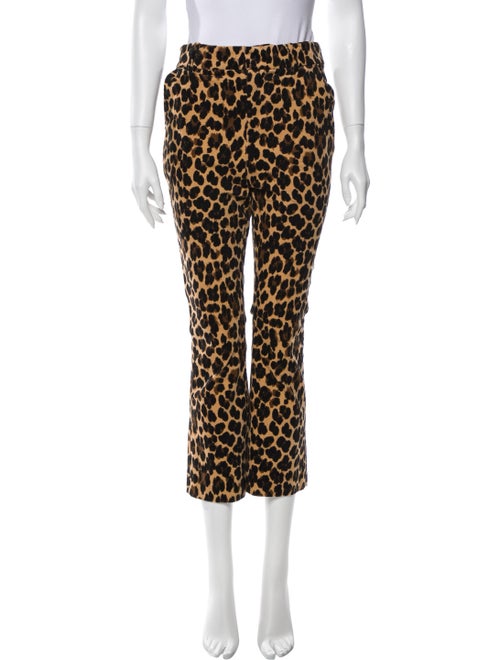Frame Animal Print Straight Leg Pants