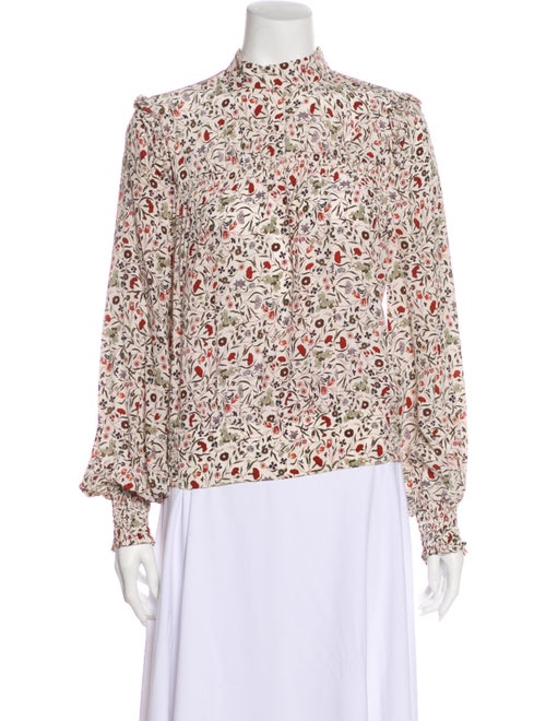 Frame Silk Floral Print Blouse