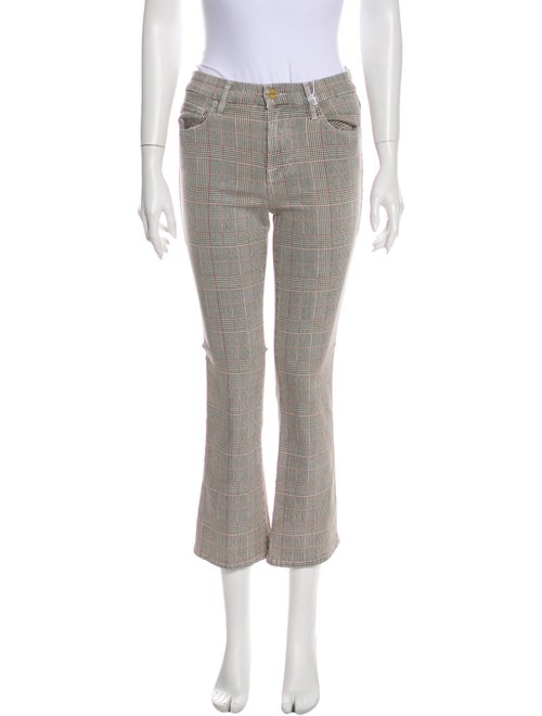 Frame Plaid Print Straight Leg Pants w/ Tags