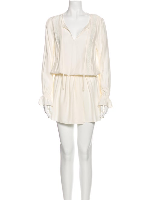 Frame Silk Mini Dress White