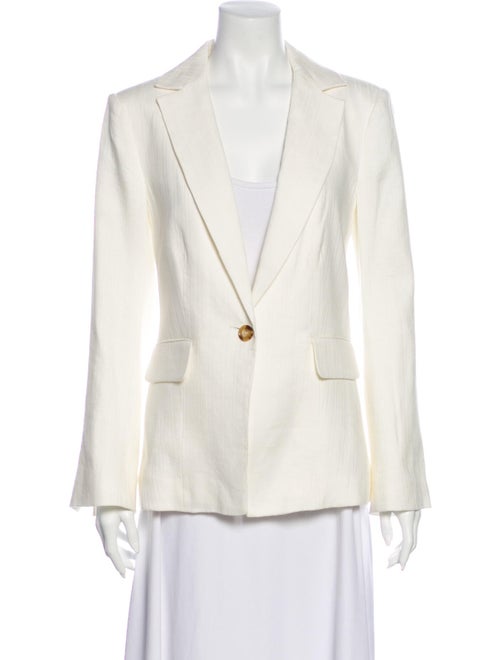 Frame Linen Blazer White