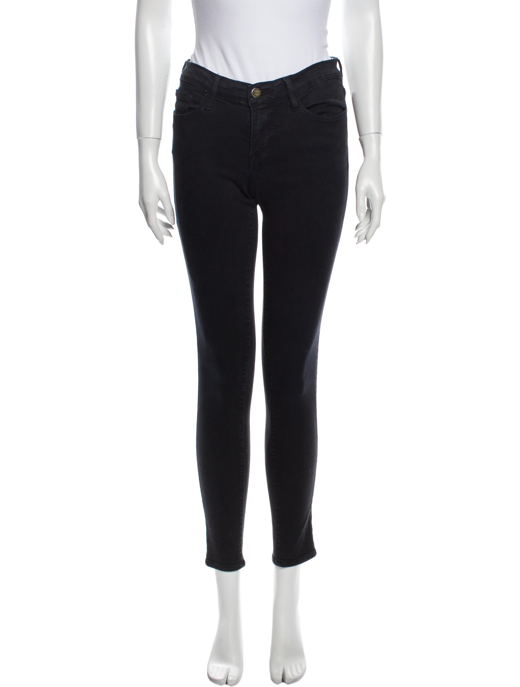 FRAME Mid-Rise Skinny Leg Jeans