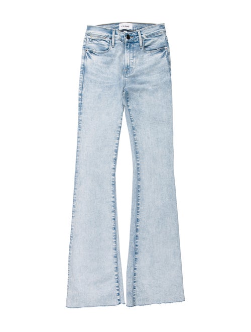 Frame Mid-Rise Flared Jeans Blue
