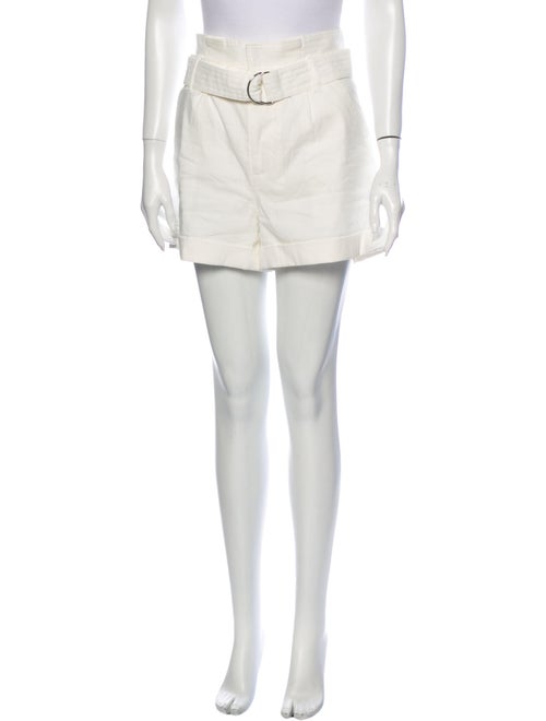 Frame Linen Mini Shorts White
