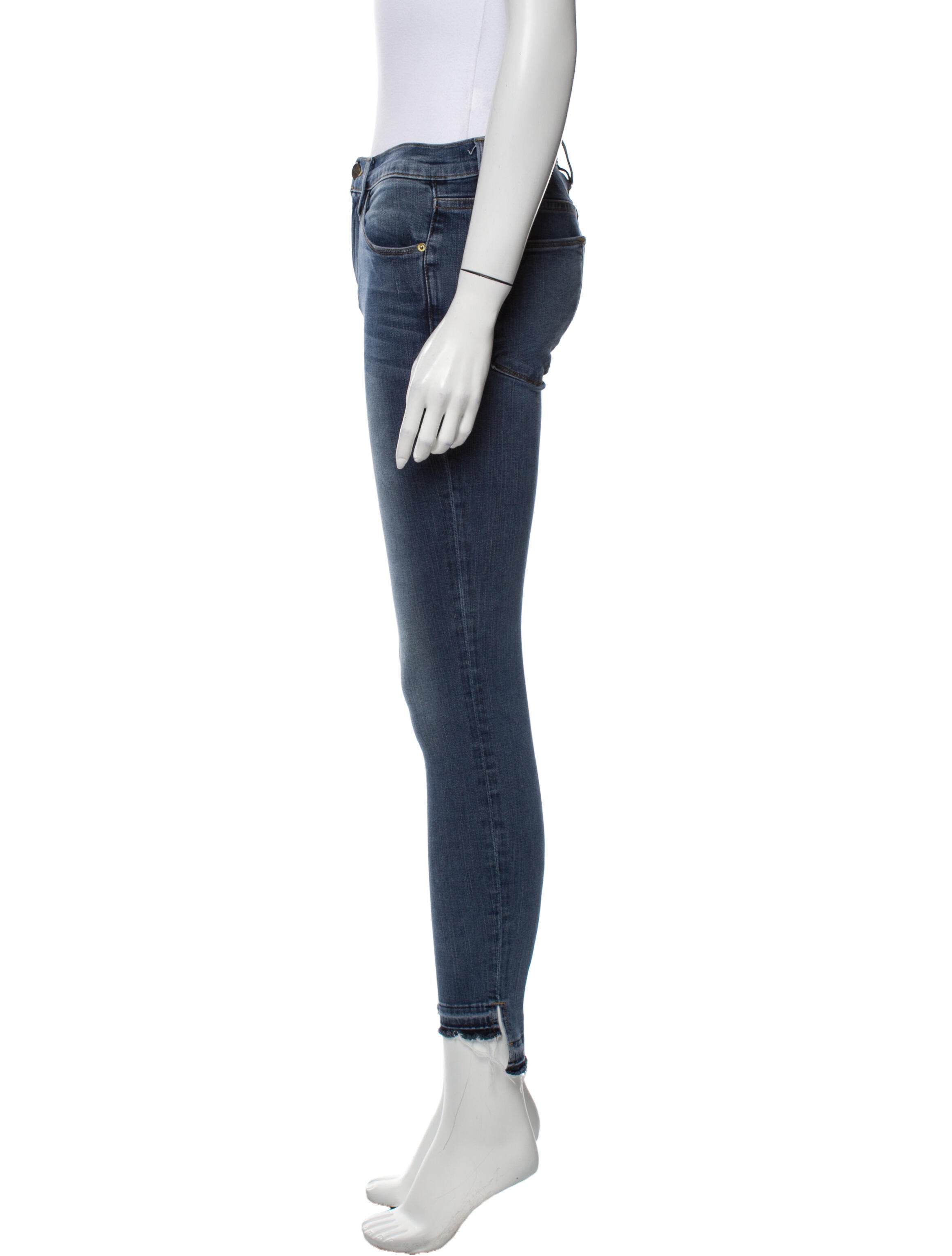 FRAME Mid-Rise Skinny Leg Jeans